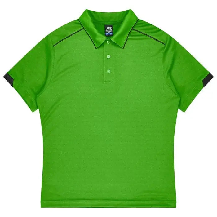 Aussie Pacific Currumbin Kids Polo Shirt 3320 Aussie Pacific KAWA GREEN/BLACK 4